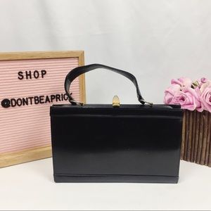 Vintage Black Leather Purse